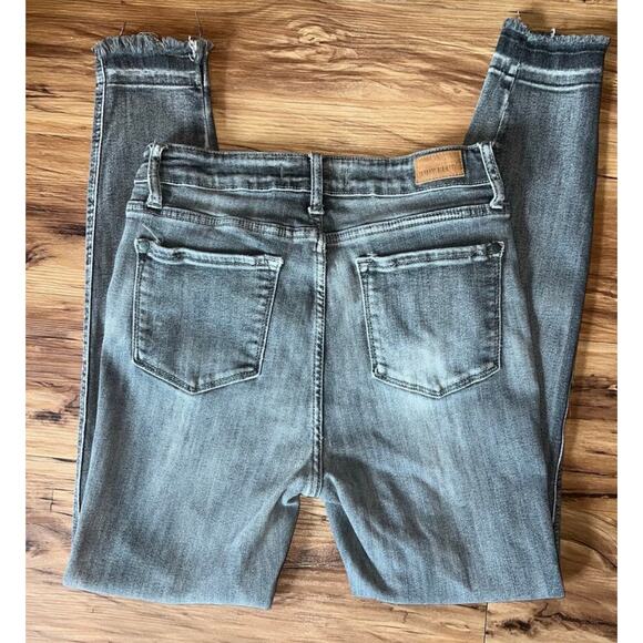 Judy Blue Denim Skinny Fit Gray High Rise Jeans Size 7 Distressed Ankle - Picture 12 of 13